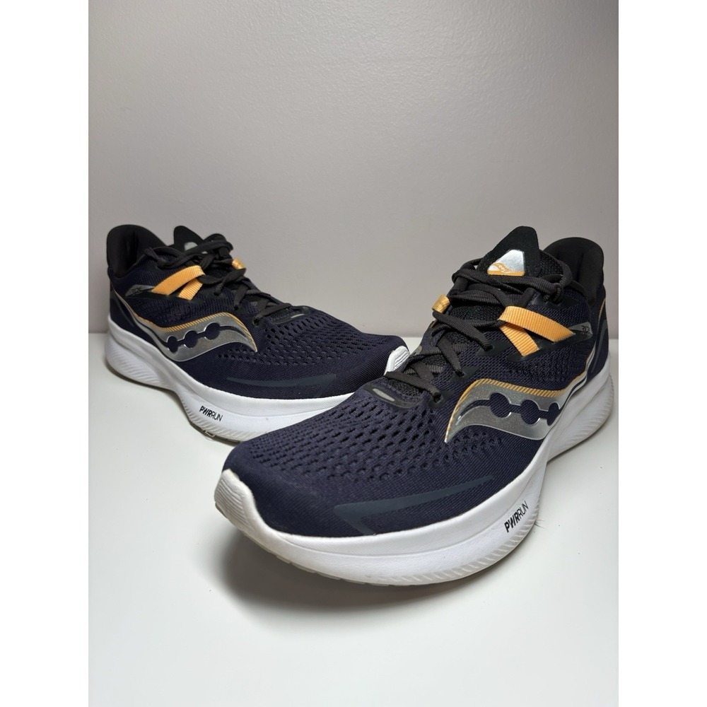 Saucony‎ Ride 15 Men's Navy Yellow Running Shoes Sneakers [S20729-90] - Size 10